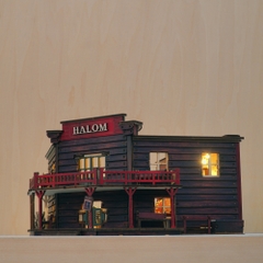 Mô hình Halom nhà hàng Viễn Tây western Town DIY