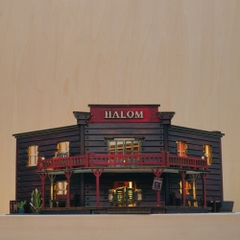 Mô hình Halom nhà hàng Viễn Tây western Town DIY