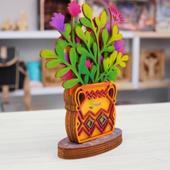 Lọ Hoa Gỗ DIY Halom Bộ Lắp Ghép Decor Bàn Học, Bàn Làm Việc Dễ Thương