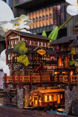 Mô hình Halom book nook diy Nhà tắm nước nóng Ginzan Onsen