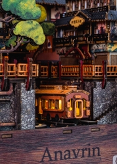 Mô hình Halom book nook diy Nhà tắm nước nóng Ginzan Onsen