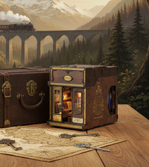 Mô hình Halom book nook diy 1940 Train Cabin