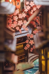 Mô Hình Halom book nook diy thị trấn Sawara quyến rũ ở Narita, Nhật Bản.