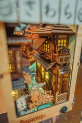 Mô Hình Halom book nook diy thị trấn Sawara quyến rũ ở Narita, Nhật Bản.