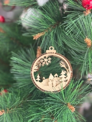 (10 cái/ hộp)  Halom đồ decor Trang trí giáng sinh Noel bằng gỗ