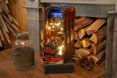 Mô hình Halom book nook diy Nhà ga Ngã Tư Vua Harry Potter collection
