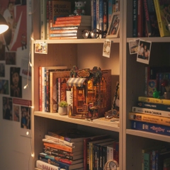 Mô hình Halom book nook Tea Books DIY