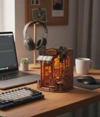 Mô hình Halom book nook Tea Books DIY