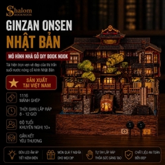 Mô hình Halom book nook diy Nhà tắm nước nóng Ginzan Onsen
