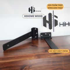 KỆ GỖ TREO TƯỜNG MÀU NÂU RUSTIC KÈM PASS KGT008