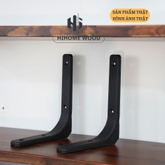 KỆ GỖ TREO TƯỜNG MÀU NÂU RUSTIC KÈM PASS KGT010