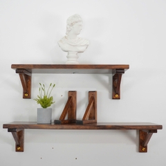 KỆ GỖ TREO TƯỜNG MÀU NÂU RUSTIC DECOR RỘNG 20CM KGT005