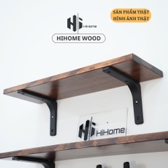 KỆ GỖ TREO TƯỜNG MÀU NÂU RUSTIC KÈM PASS KGT010