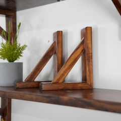 KỆ GỖ TREO TƯỜNG MÀU NÂU RUSTIC DECOR RỘNG 20CM KGT005