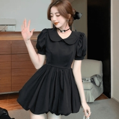 Đầm váy xòe chân váy ngắn tay phông có hai lớp có lớp lót có bigsize | vd30