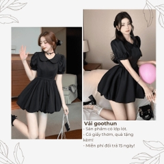 Đầm váy xòe chân váy ngắn tay phông có hai lớp có lớp lót có bigsize | vd30