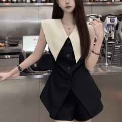 Set áo kèm quần maxi vải goothun sang chảnh vai kiểu có bigsize | set6