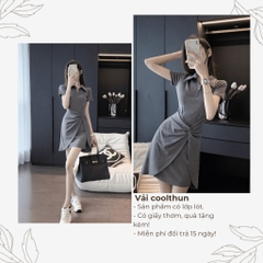 Đầm ôm váy maxi chân váy ngắn xòe vải goothun hai lớp sang chảnh có bigsize | vd82