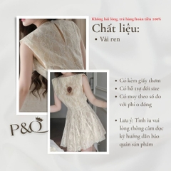 Đầm ren nữ thiết kế dáng xòe, hai lớp đầm công chúa dự tiệc sang trọng | vd65
