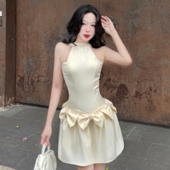 Đầm vai bèo dáng xoè dài hai lớp có cúp ngực có bigsize | vd52