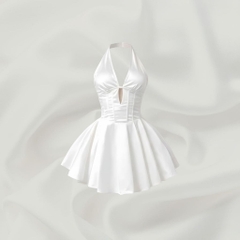 Váy Đầm Mini Dáng Xòe Cổ Yếm Sexy Tôn Dáng Gợi Cảm Dự Tiệc Đi Chơi Đi Biển | vd114