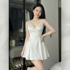 Váy Đầm Nữ 2 Dây Dáng Xòe Hở Lưng Sexy Gợi Cảm Tôn Dáng ĐI Tiệc Đi Chơi Sang Trọng | vd117