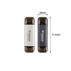 Ổ cứng di động SSD Transcend 256Gb TS256GESD310C (Type-C và USB3.2/ 1050Mb/s/ 950Mb/s/ Đen)