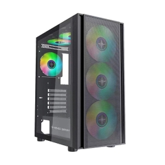Vỏ case KENOO ESPORT EM700- 3F - Đen (E-ATX/Mid Tower/3 Quạt)