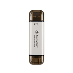 Ổ cứng di động SSD Transcend 2Tb TS2TESD310S (Type-C và USB3.2/ 1050Mb/s/ 950Mb/s/ Bạc)