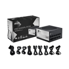 Nguồn máy tính MSI PRO A1000PL PCIE5 (1000W/ 80 Plus Platinum/ Full-Modular/ ATX/ Đen)