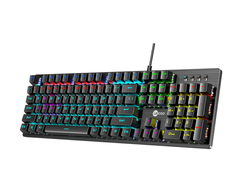 Bàn phím cơ gaming có đèn LED Lecoo GK302 RGB blue switch