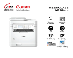 Máy in laser đen trắng đa năng Canon MF284dw (In đảo mặt| Copy| Scan| ADF A4| A5| USB| LAN| WIFI)
