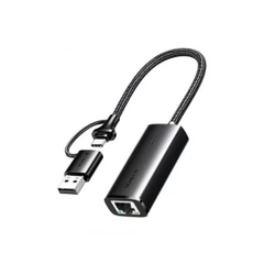 Cáp chuyển đổi USB-A & Type-C 3.0 to Lan Gigabit 10/100/1000Mbps Ugreen 15638 cao cấp