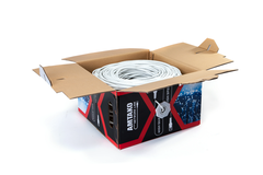 Cáp mạng Cat 5e AMTAKO 5877 dây trắng 305m - 4 sợi đồng - 4 sợi hợp kim
