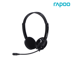 Tai Nghe Có Dây Rapoo H101 - Màu Đen, 1 Jack 3.5mm, có Mic