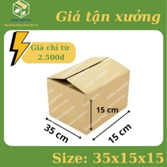35x15x15 Hộp Carton đóng hàng giá rẻ - Xanh Carton