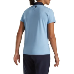 Áo Footjoy Cap Sleeve Houndstooth Print Shirt Blue
