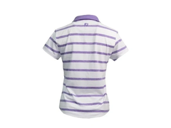 Áo Footjoy Cap Sleeve Spacedye Stripe Shirt White/Purple