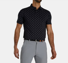 ÁO FOOTJOY DS PAISLEY PRT LISLE BLACK/CHARCOAL