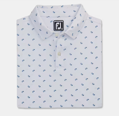 ÁO FOOTJOY DS PAISLEY PRT LISLE WHITE/SKY