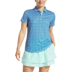 Áo Footjoy Floral Print SS Shirt White/Blue/Aqua