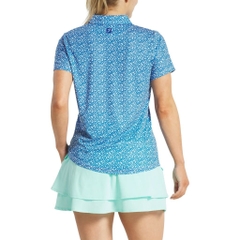 Áo Footjoy Floral Print SS Shirt White/Blue/Aqua