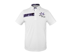ÁO POLO NGẮN TAY HANDEE PRO GOLF HỌA TIẾT LÁ CÂY SỌC NGANG - màu tím