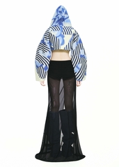 BONG Striped And Dots Oversized Jacket