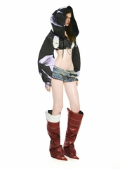 BONG Purple Blooms 2 in 1 Hoodie Skirt