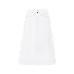 Triangle Shape Midi Denim Skirt