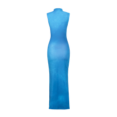 Highneck TieDye Effect Body Dress