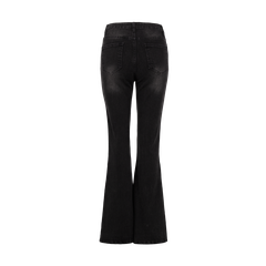 Medium Wash Flared Denim Pants