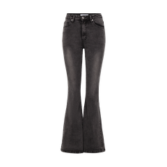Medium Wash Flared Denim Pants