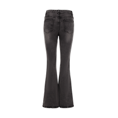 Medium Wash Flared Denim Pants